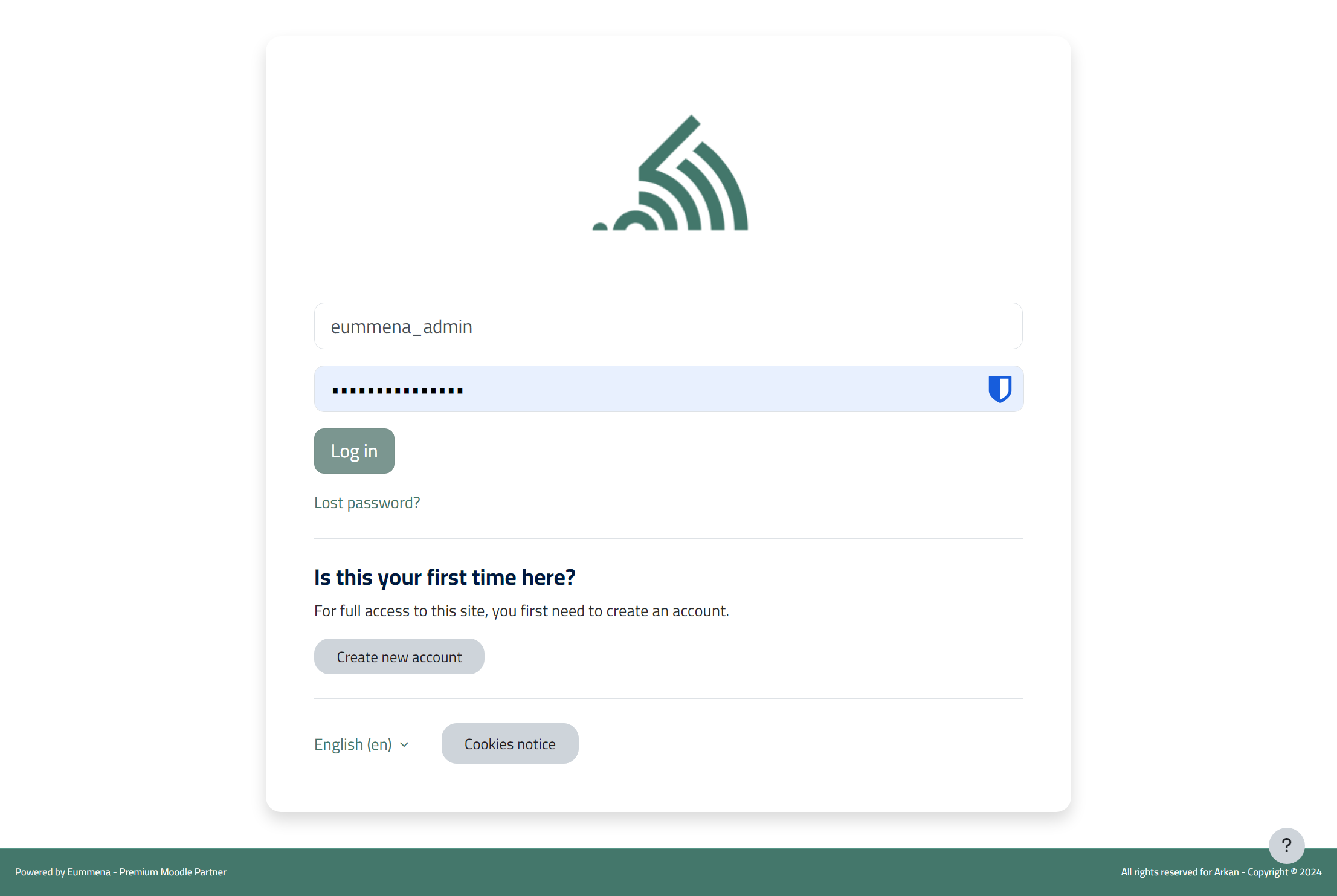 Click on Log in