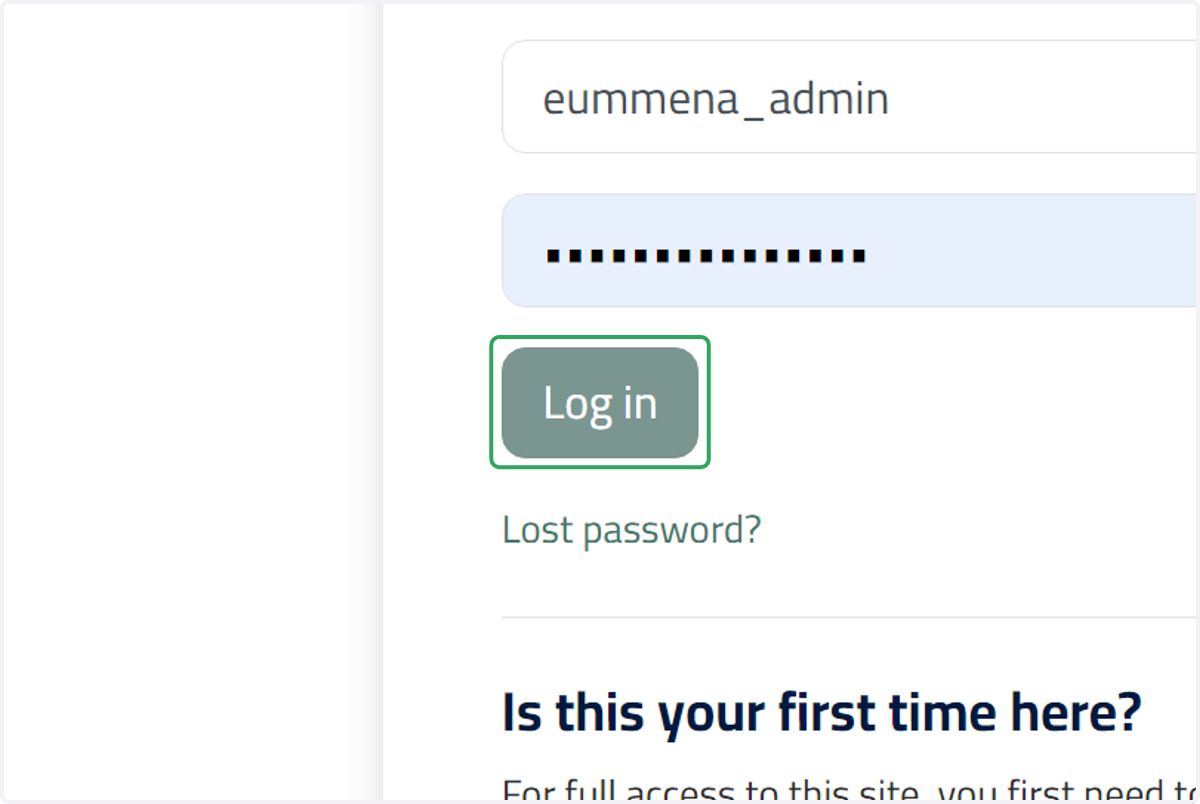 Click on Log in
