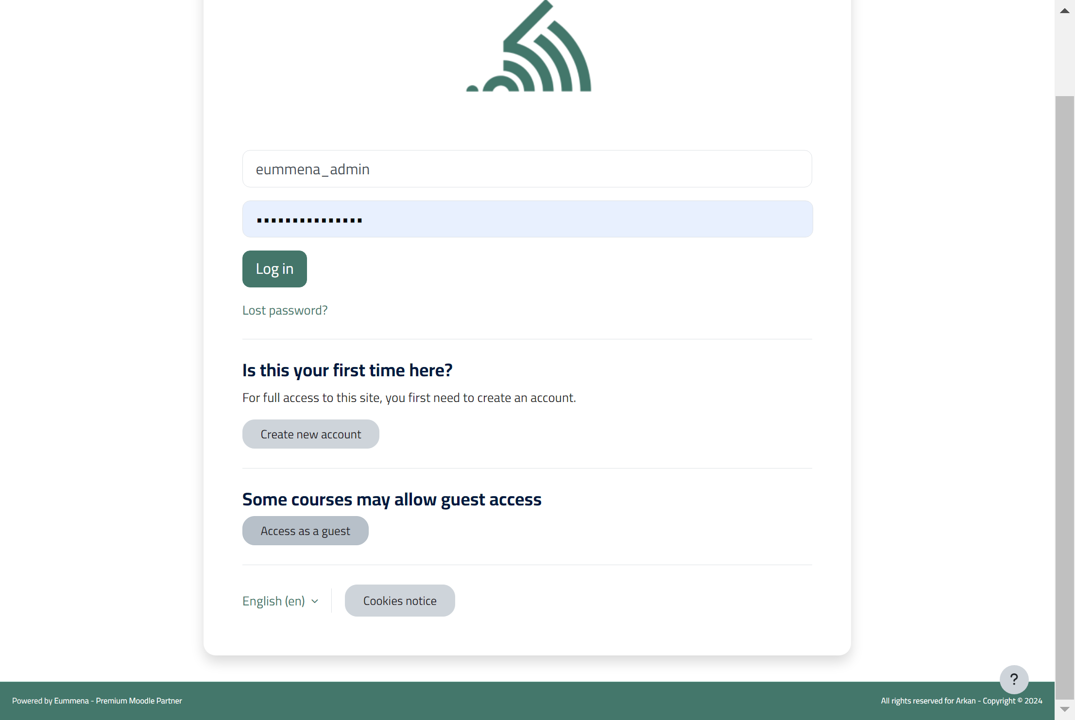 Click on Access as a guest