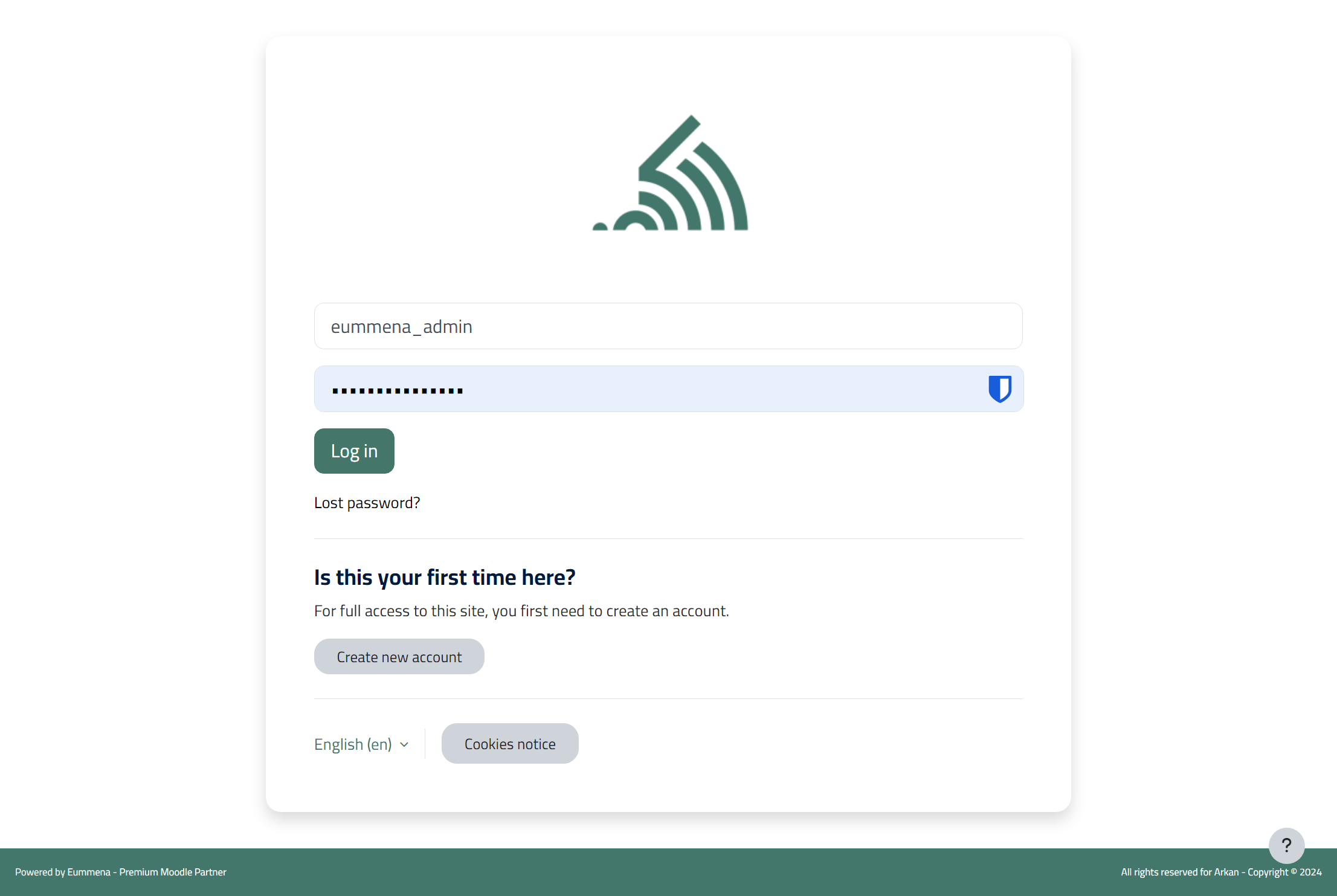 Click on Lost password