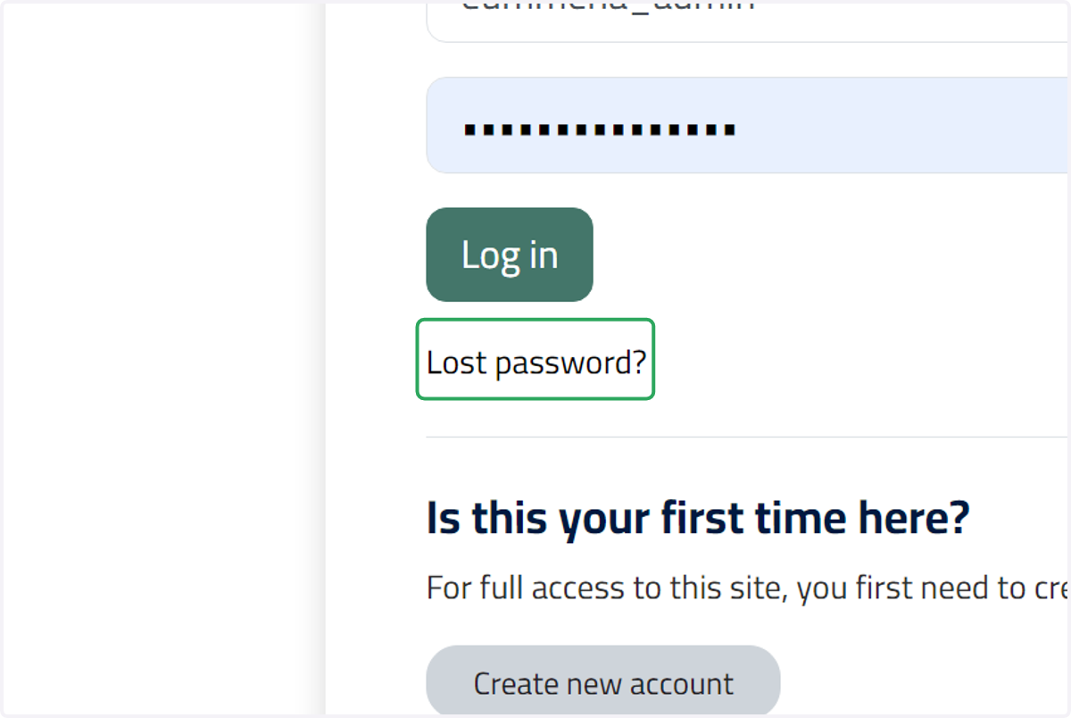 Click on Lost password