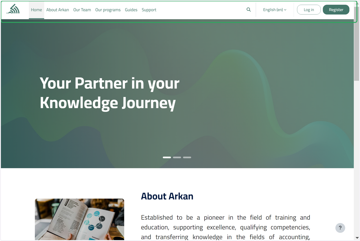 Click on Site navigation