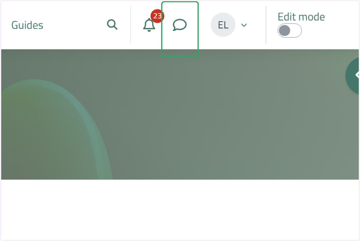 Click on the messaging button