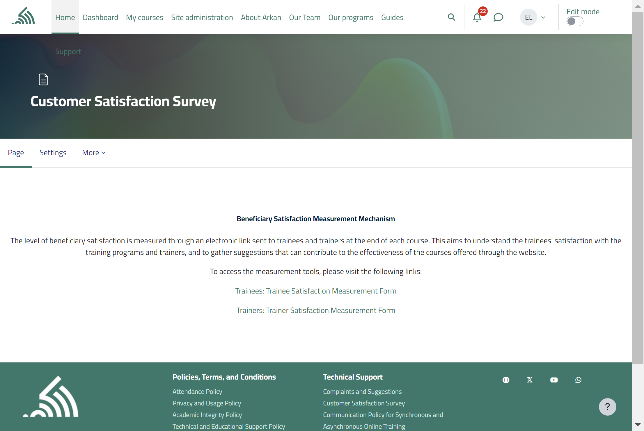 Click on Customer Satisfaction Survey…