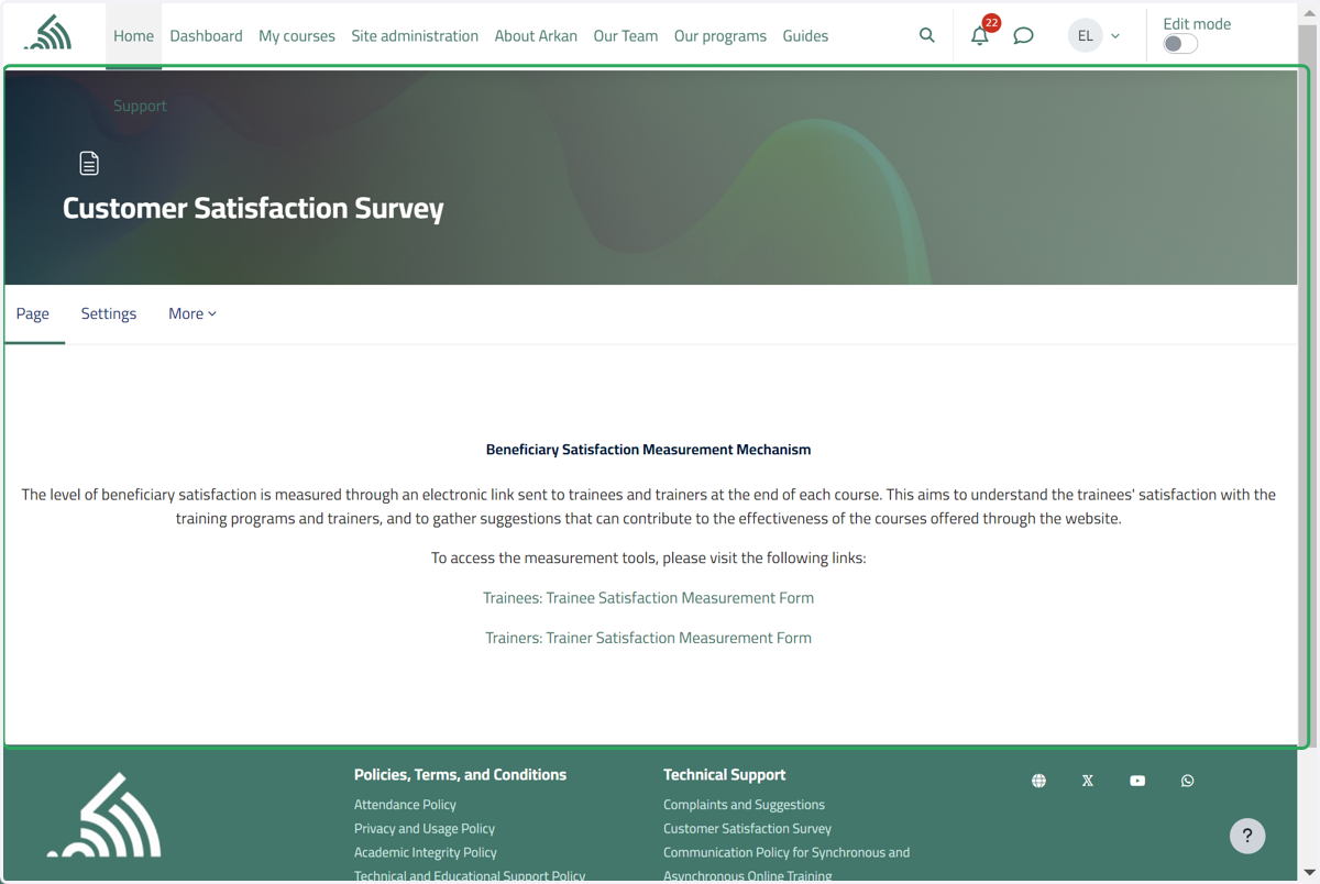 Click on Customer Satisfaction Survey…