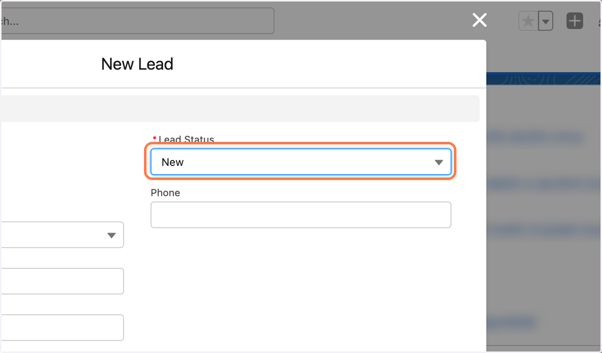 Click on Lead Status and choose Working