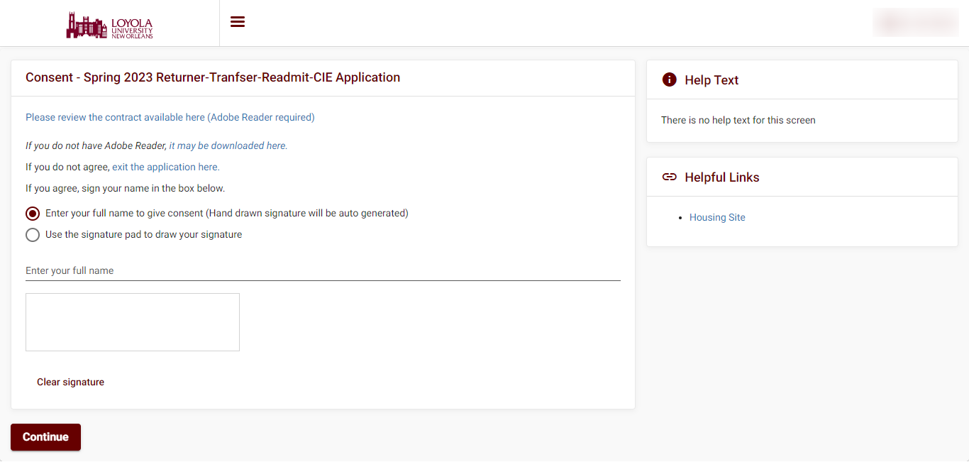 Complete your application