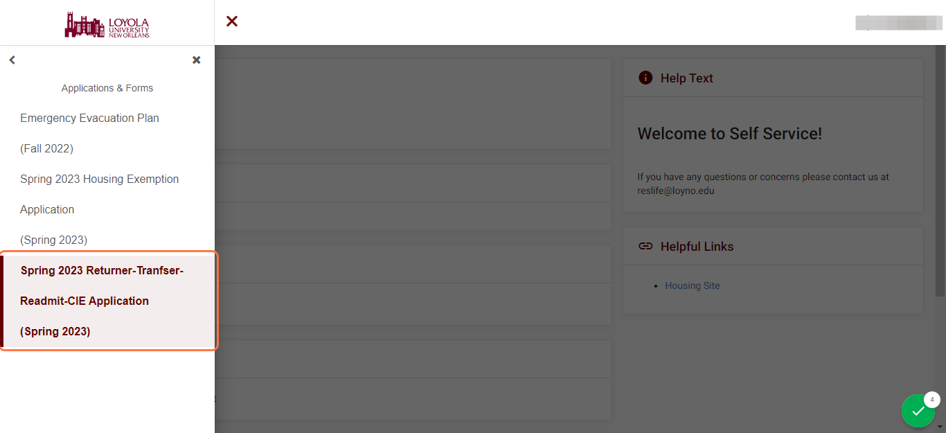 Click on the appropriate application based on your needs