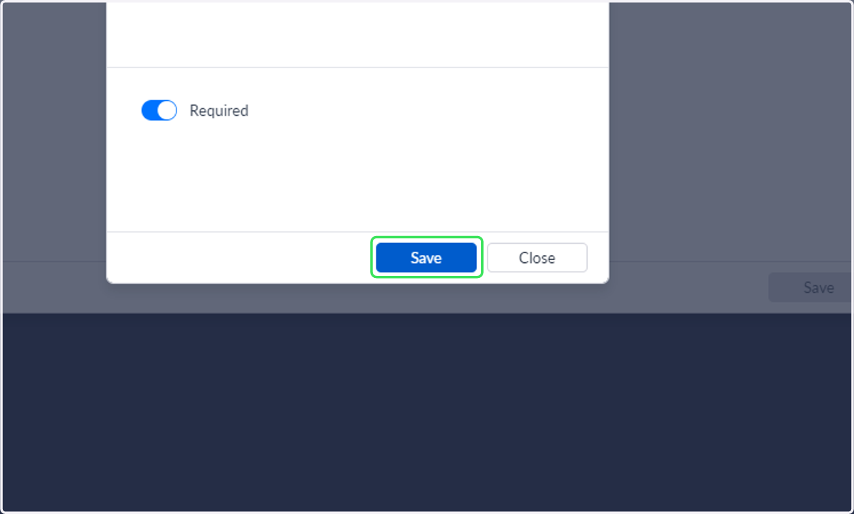 Click on Save to add the questions to the form.