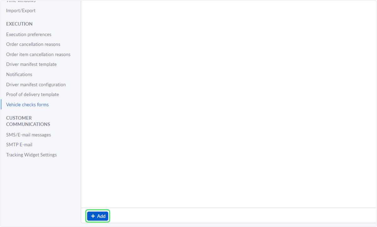 Click on 'Add' at the bottom of the page to create a new form