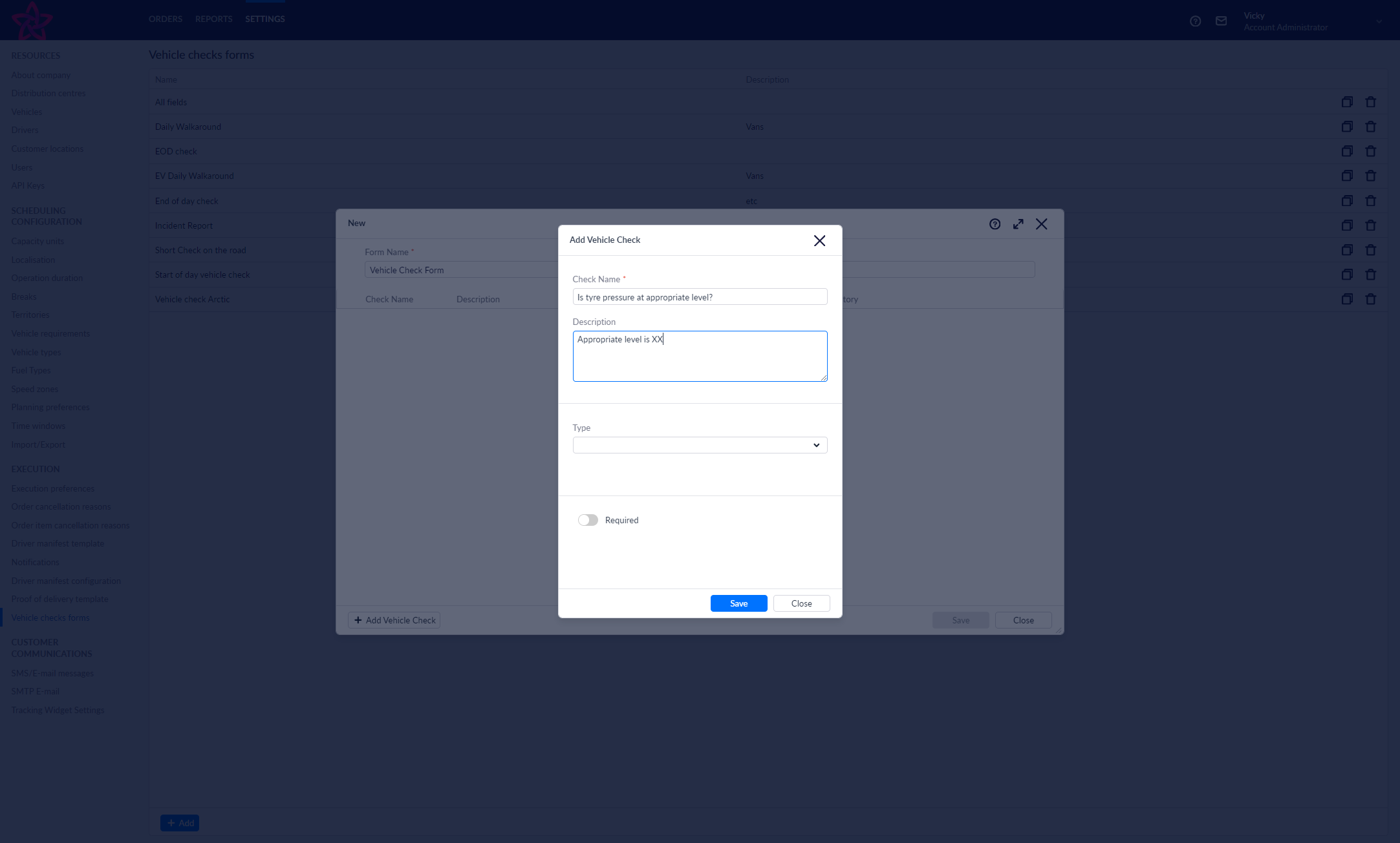 Fill out an optional description. This will also display in the mobile app.