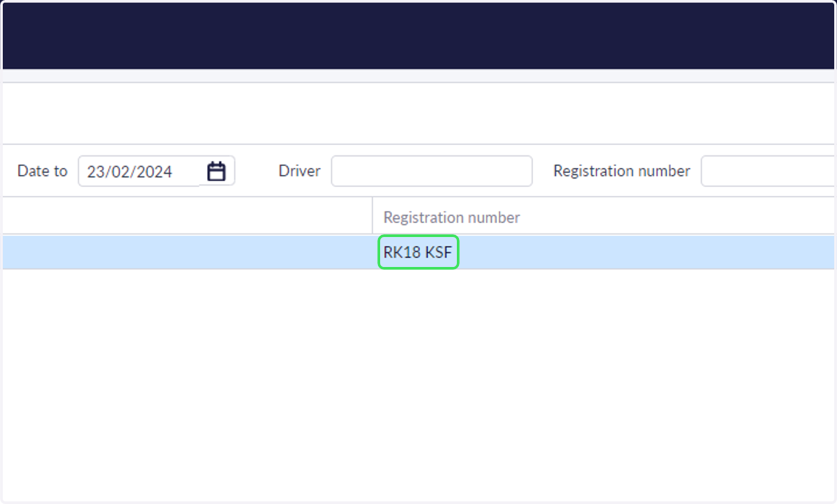 Click on a fault record to open the details