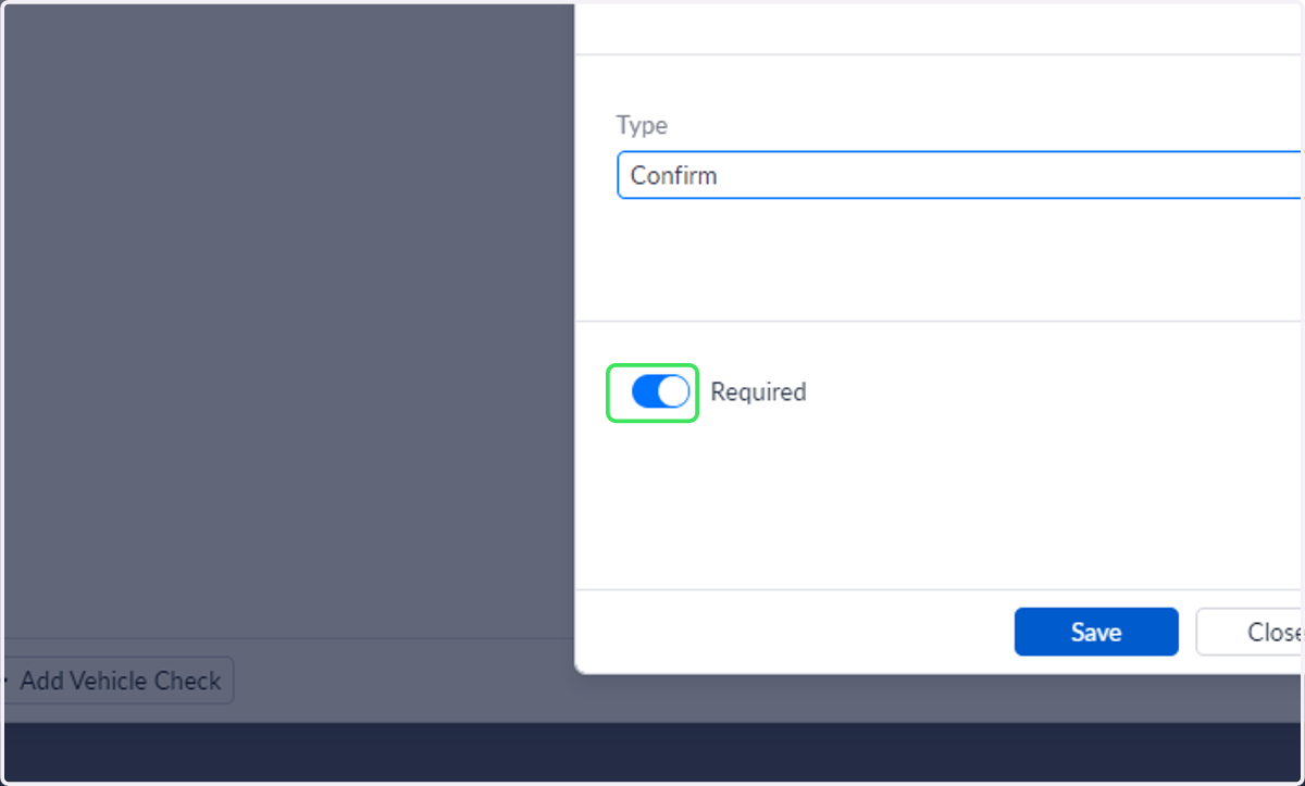 Set the question to required if it is mandatory for the driver to answer before submitting the form.