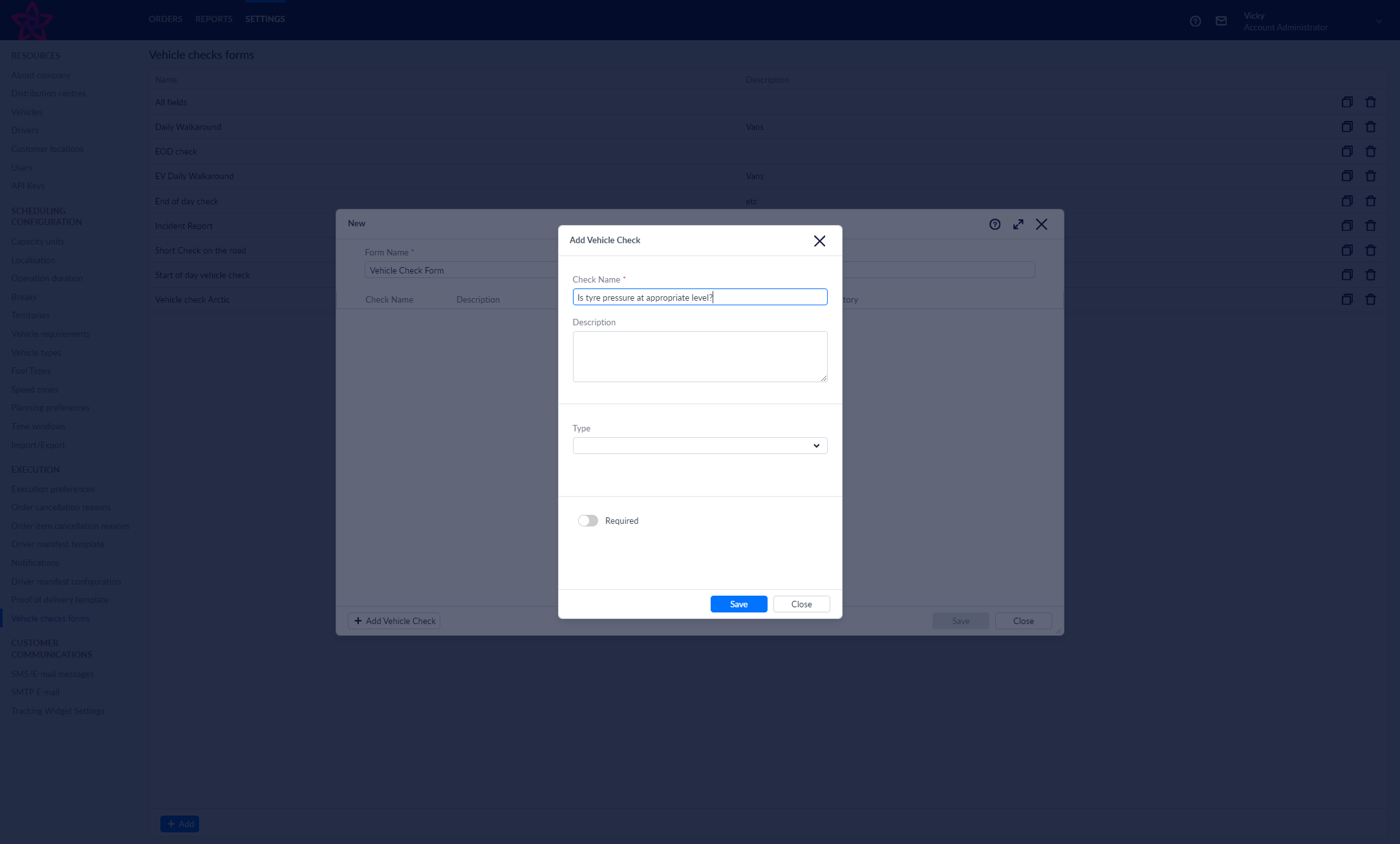 Fill out 'Check name'. This is the question title that will display in the app and is mandatory.