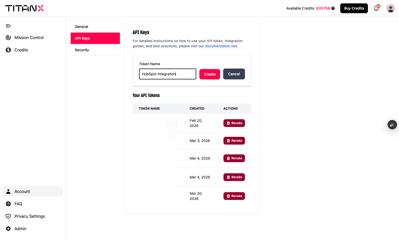 Type Token Name