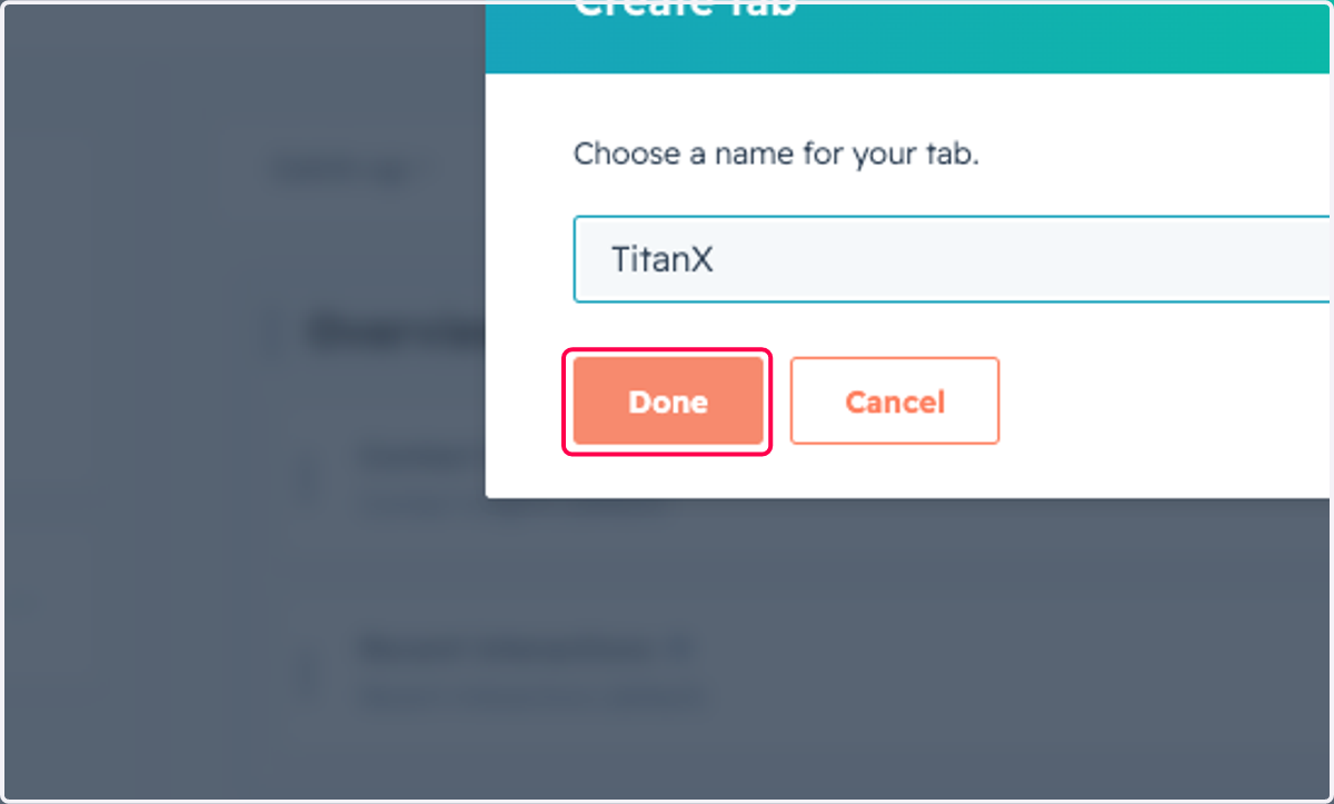 Click on Done