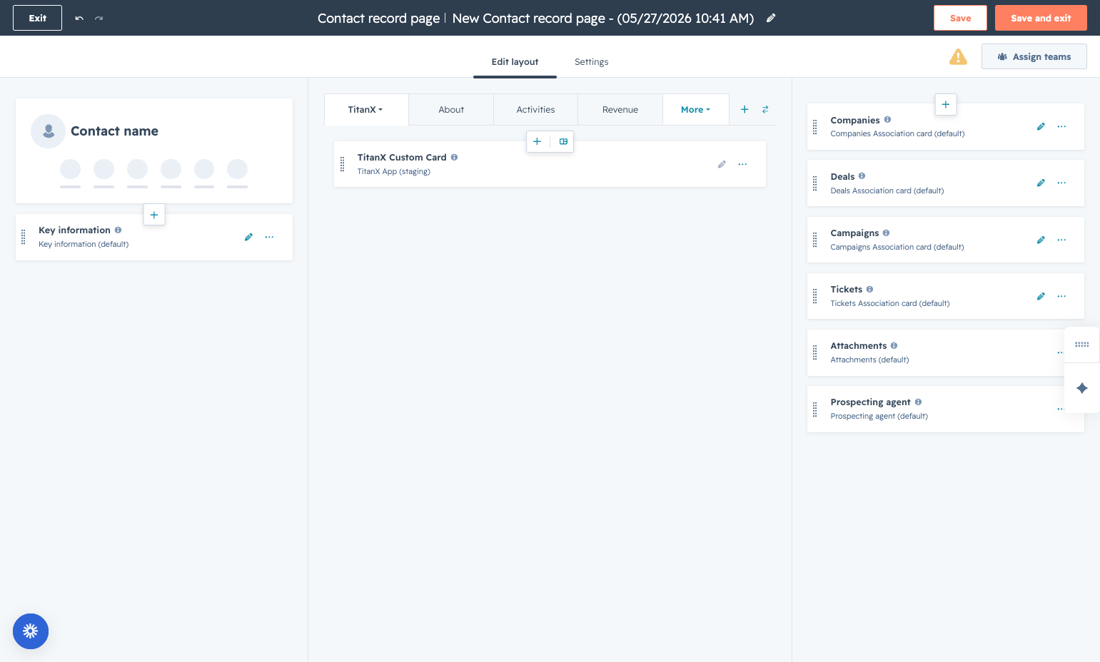 Click on Assign teams