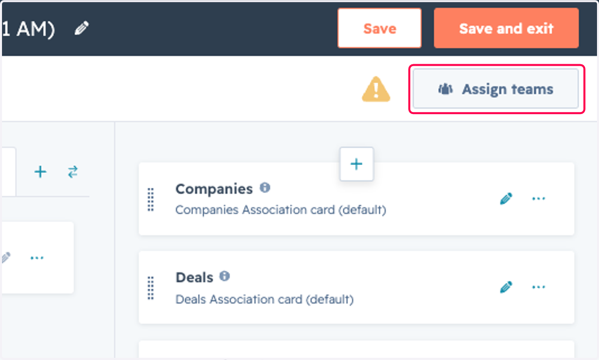 Click on Assign teams