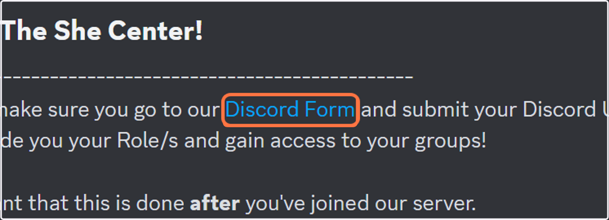 Click on the text Discord Form to open it in your browser!