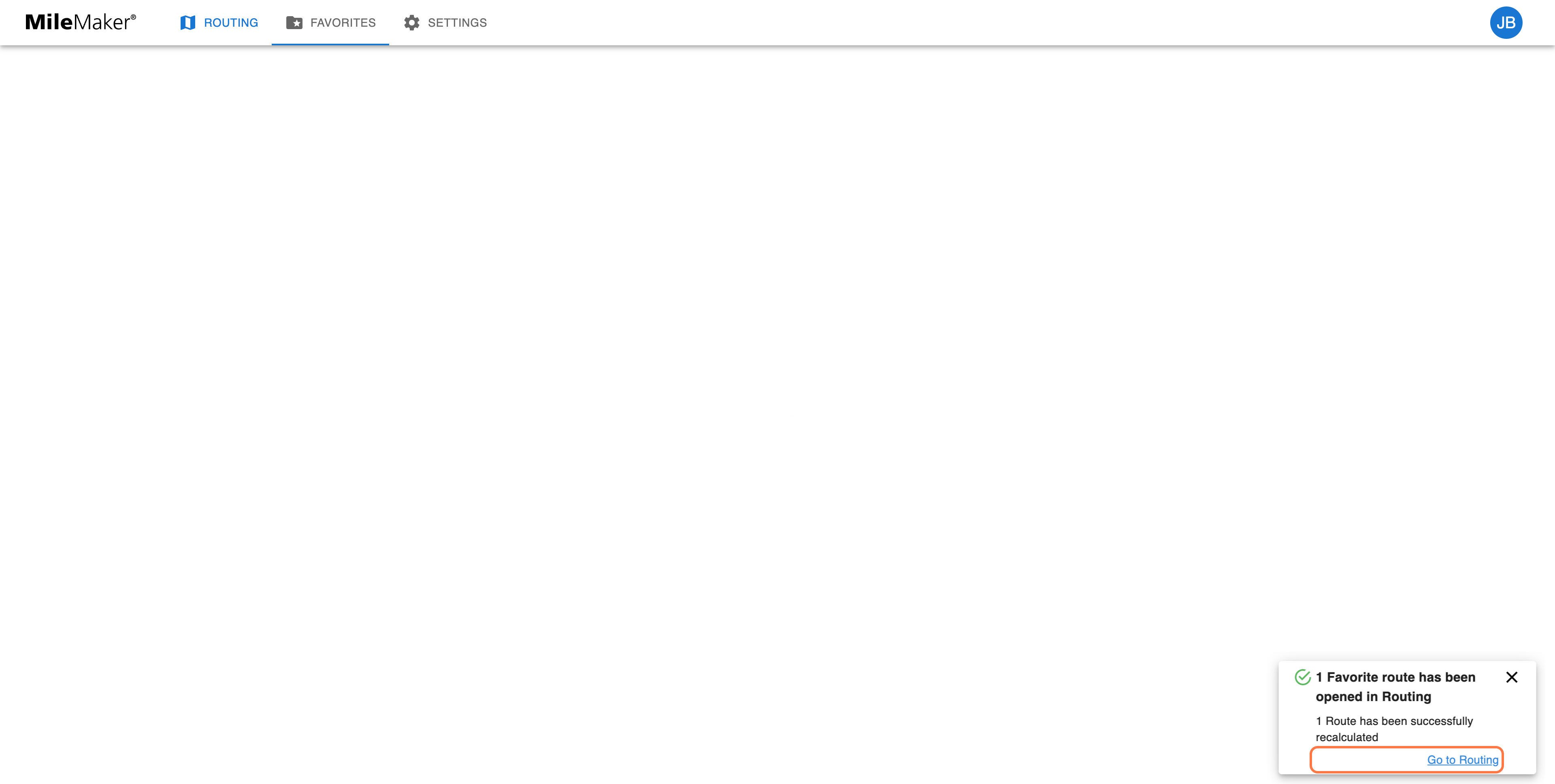 Click on 'Go to Routing' on the notification, or just click the 'ROUTING' tab in the top navigation bar.