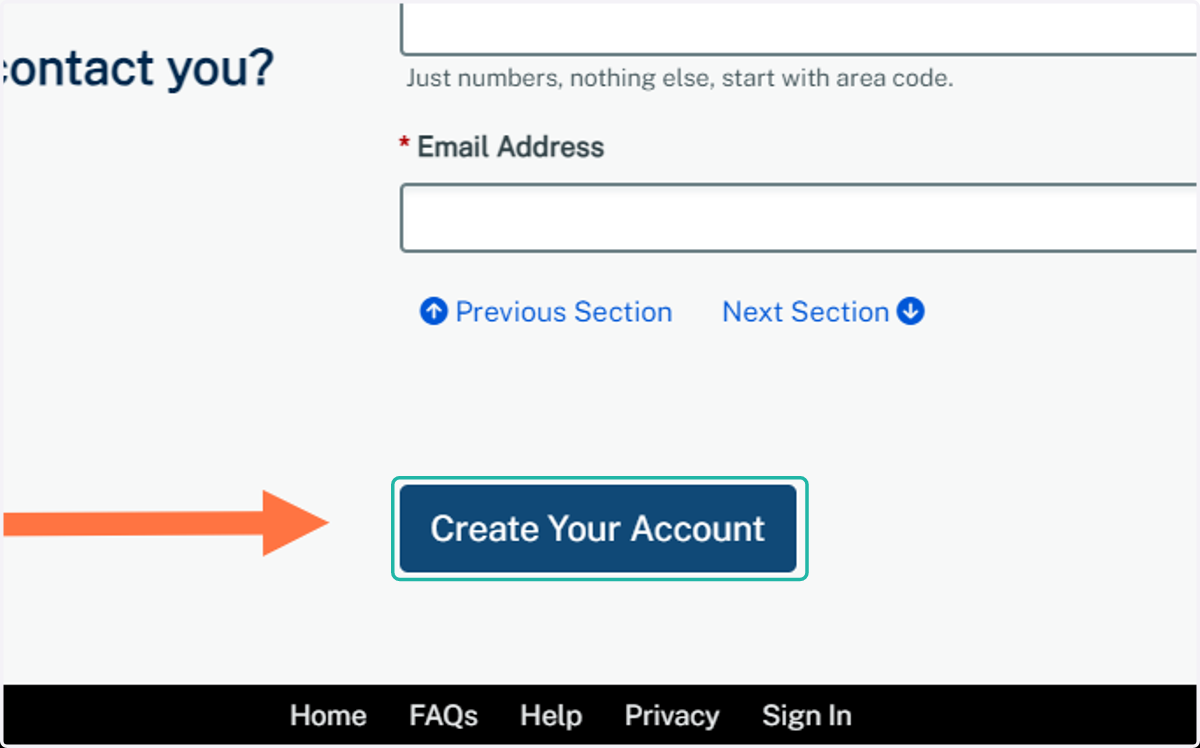 Click on Create Your Account