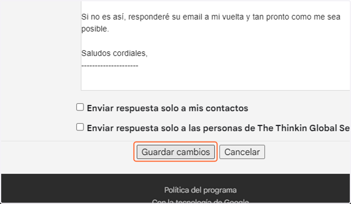Guardar cambios