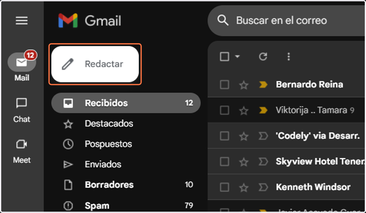 Clic en redactar para verificar la firma