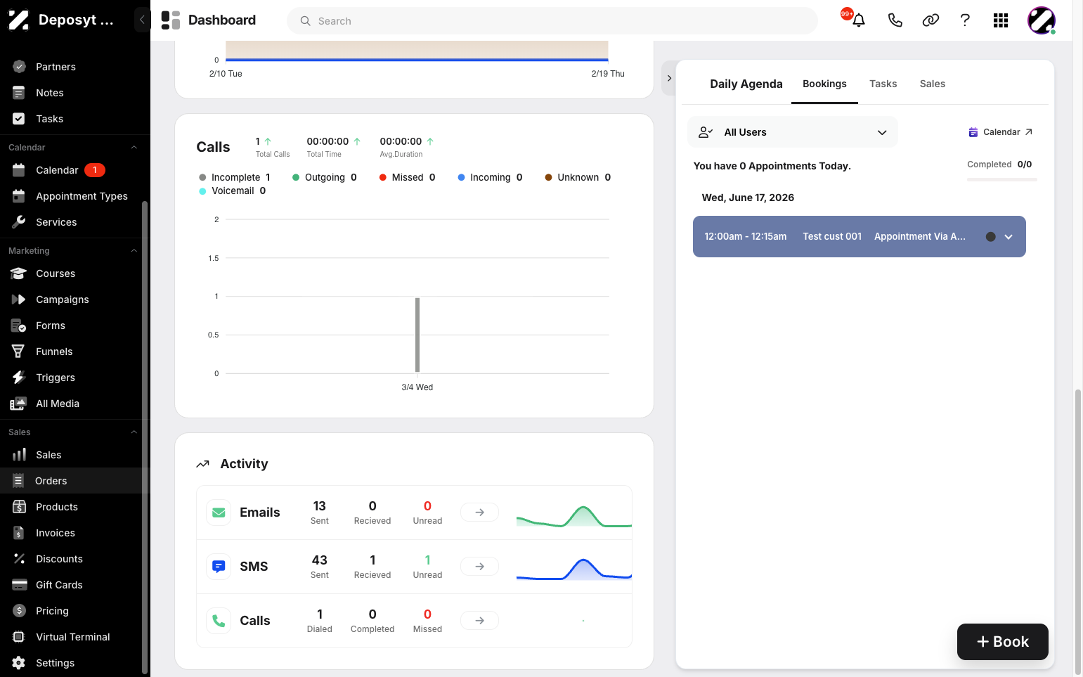 Step 1: On your Dashboard, navigate to the Orders tab under the Sales section.