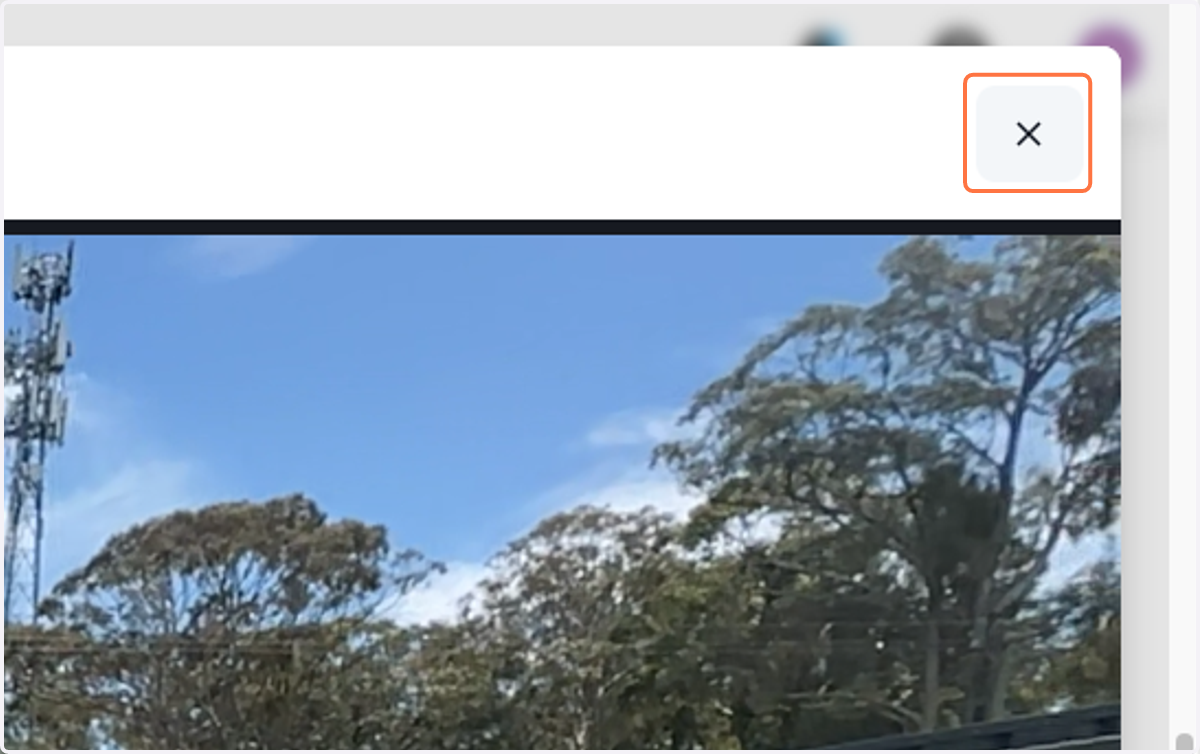...and the "x" to close your editing menu.