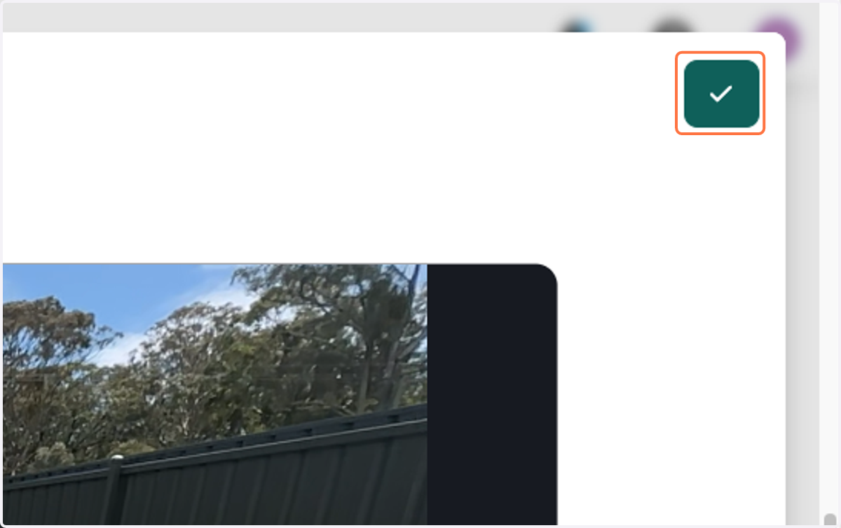 If you're happy with the changes, click the green tick to save...