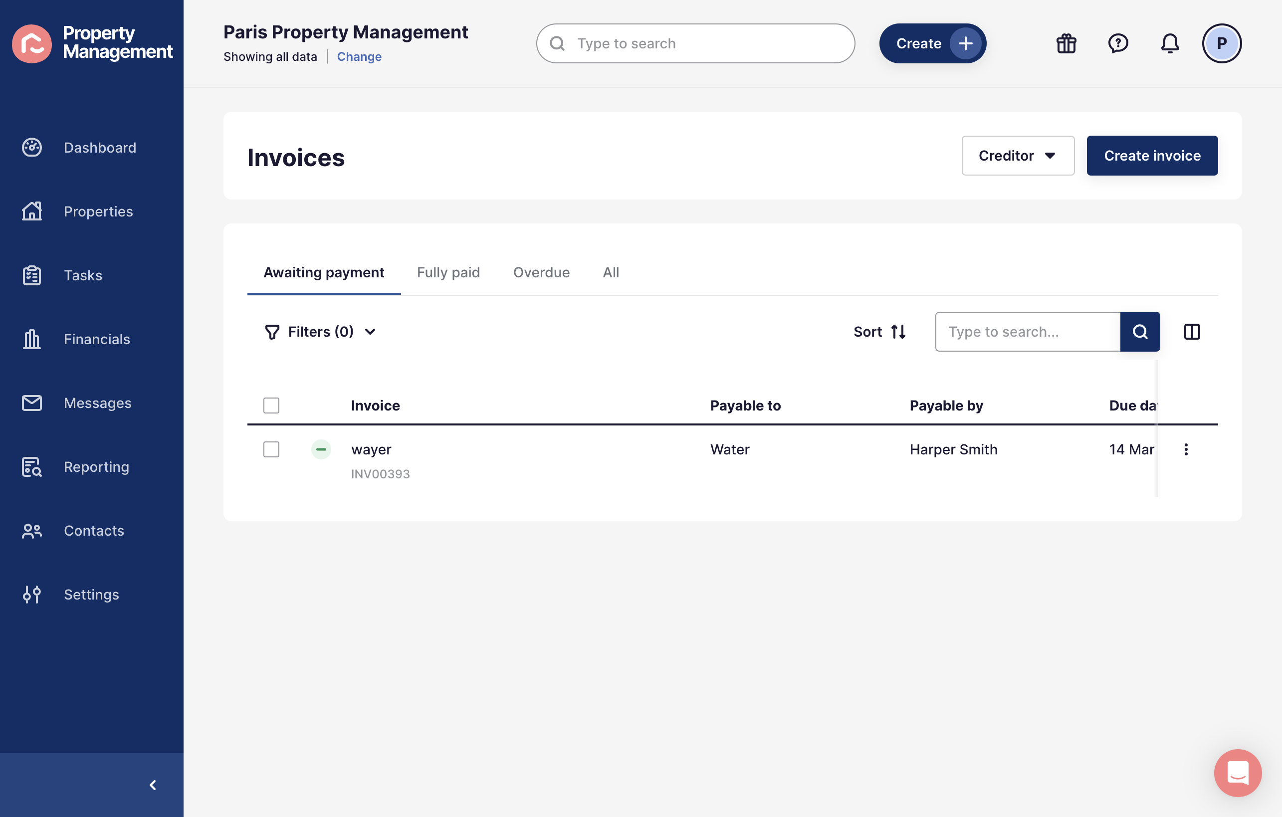 After refreshing the screen, the outstanding invoices will update and teh apiud invoices will no longer appear