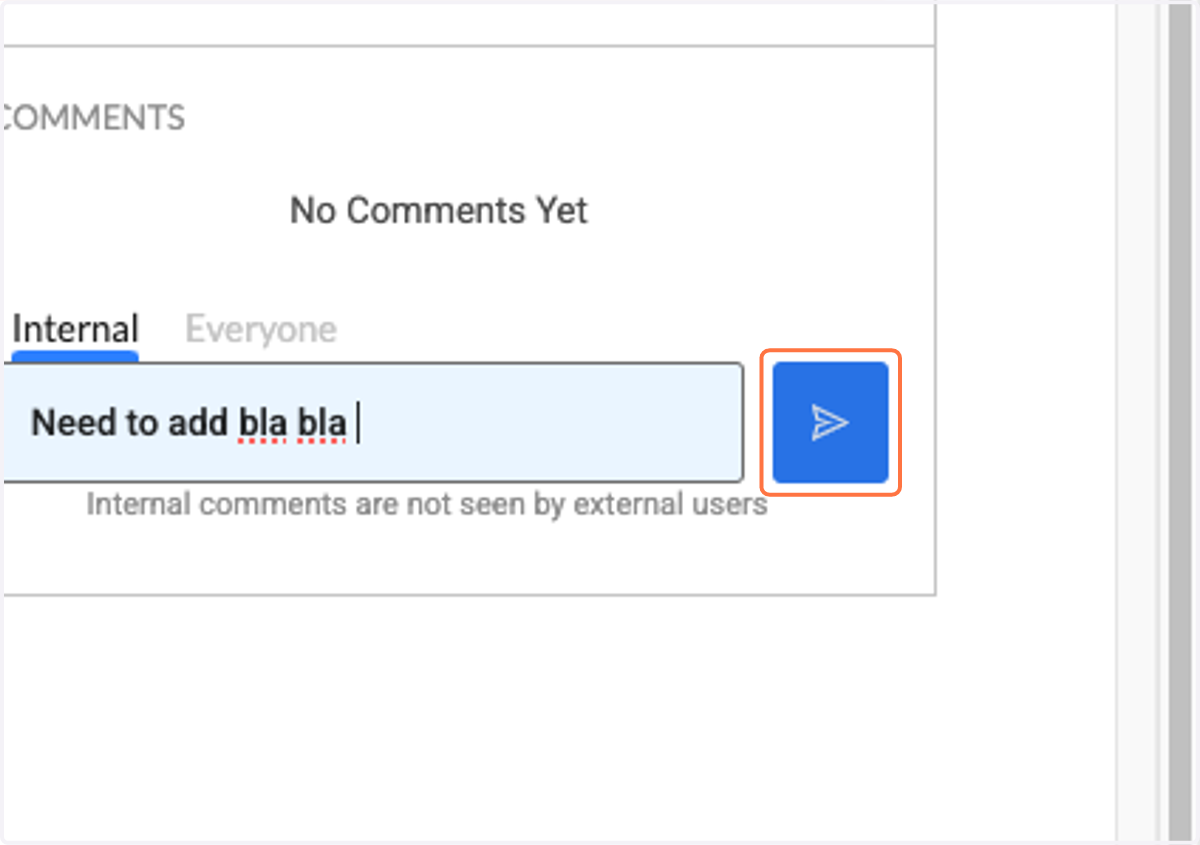 Press the blue send button