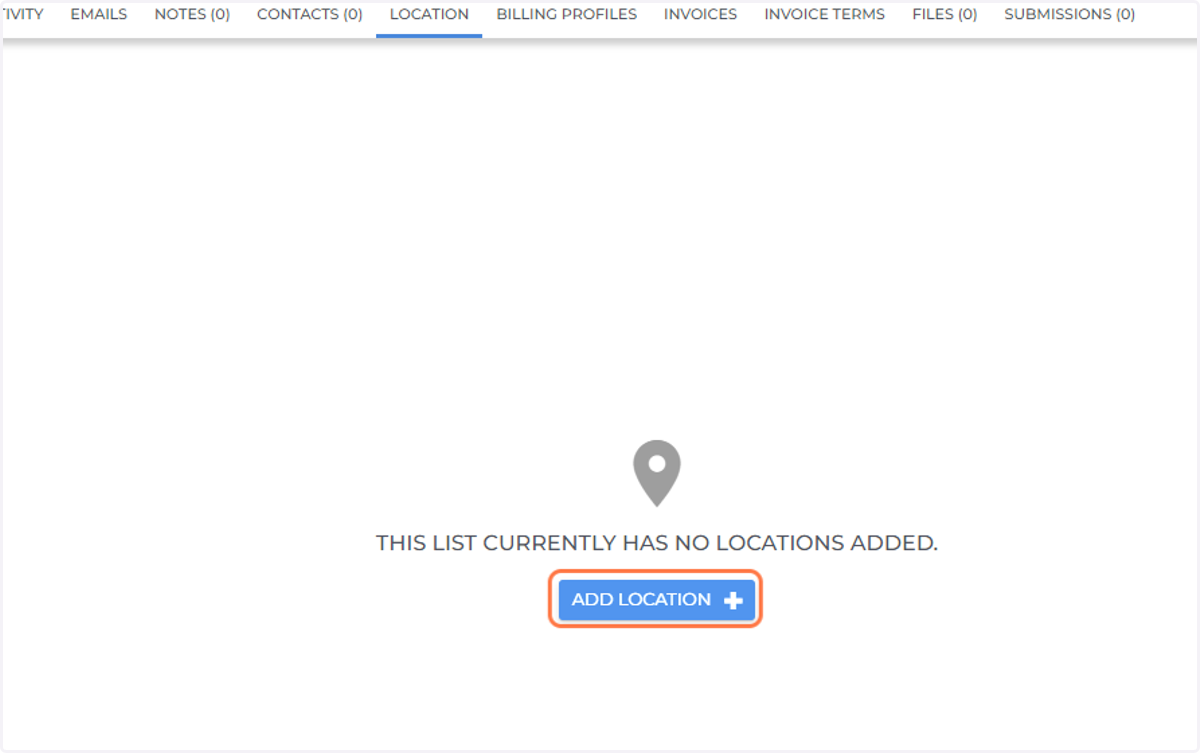 Click on ADD LOCATION