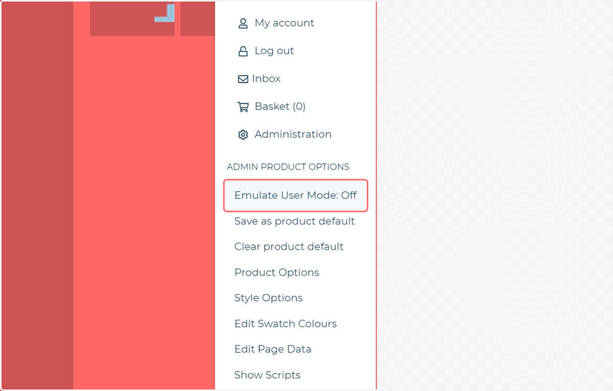 Click on Emulate User Mode