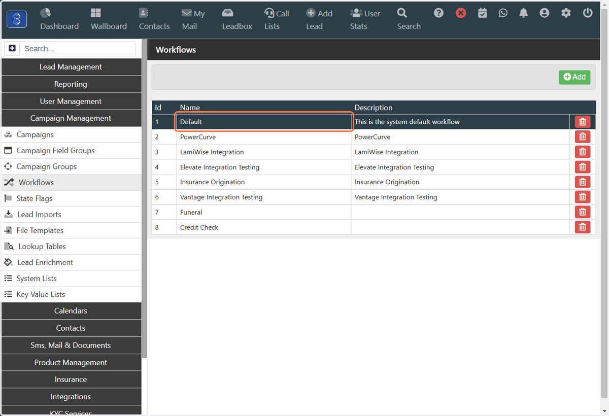 Select the Workflow that you want to update