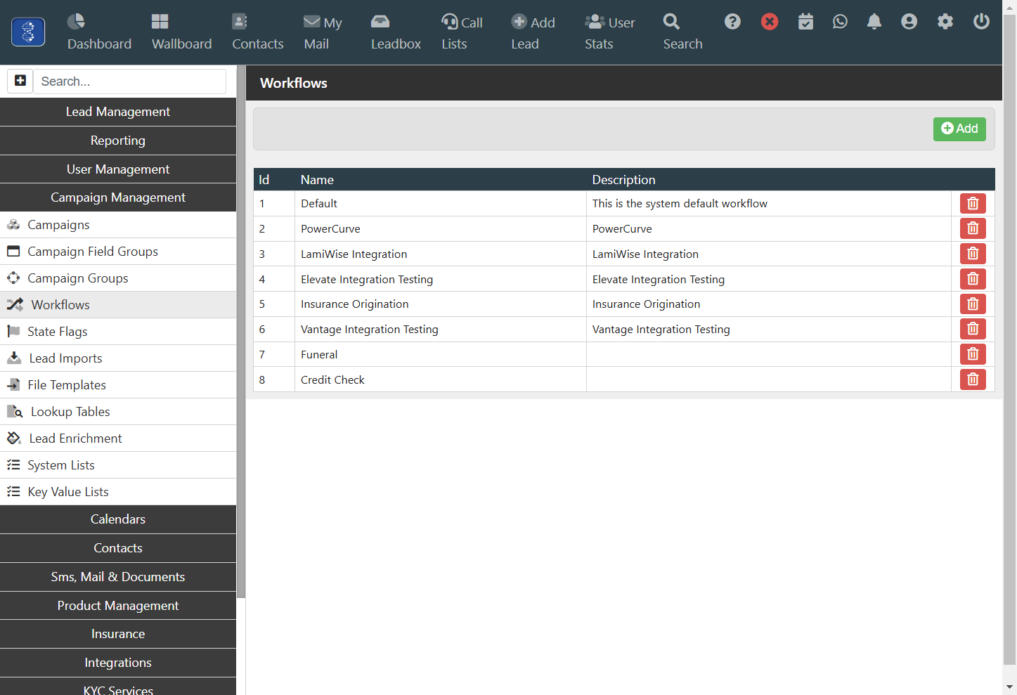 Under "Campaign Management", click on "Workflows"