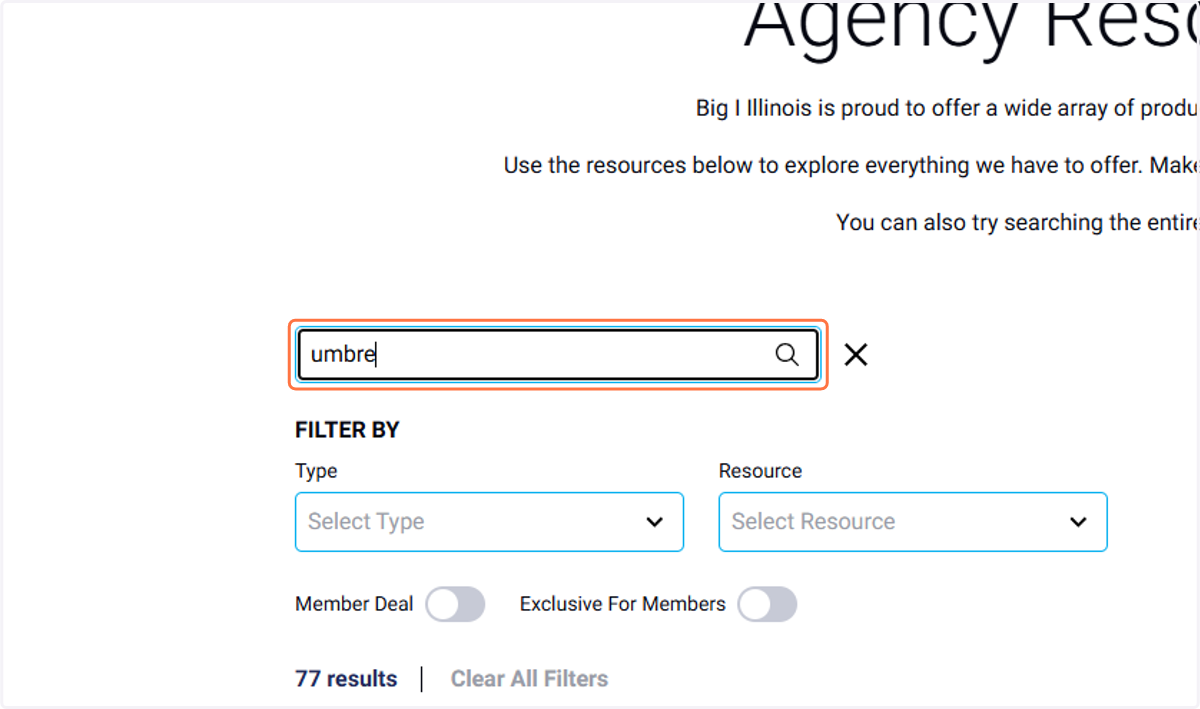 You can also enter a search term that to find what you need.