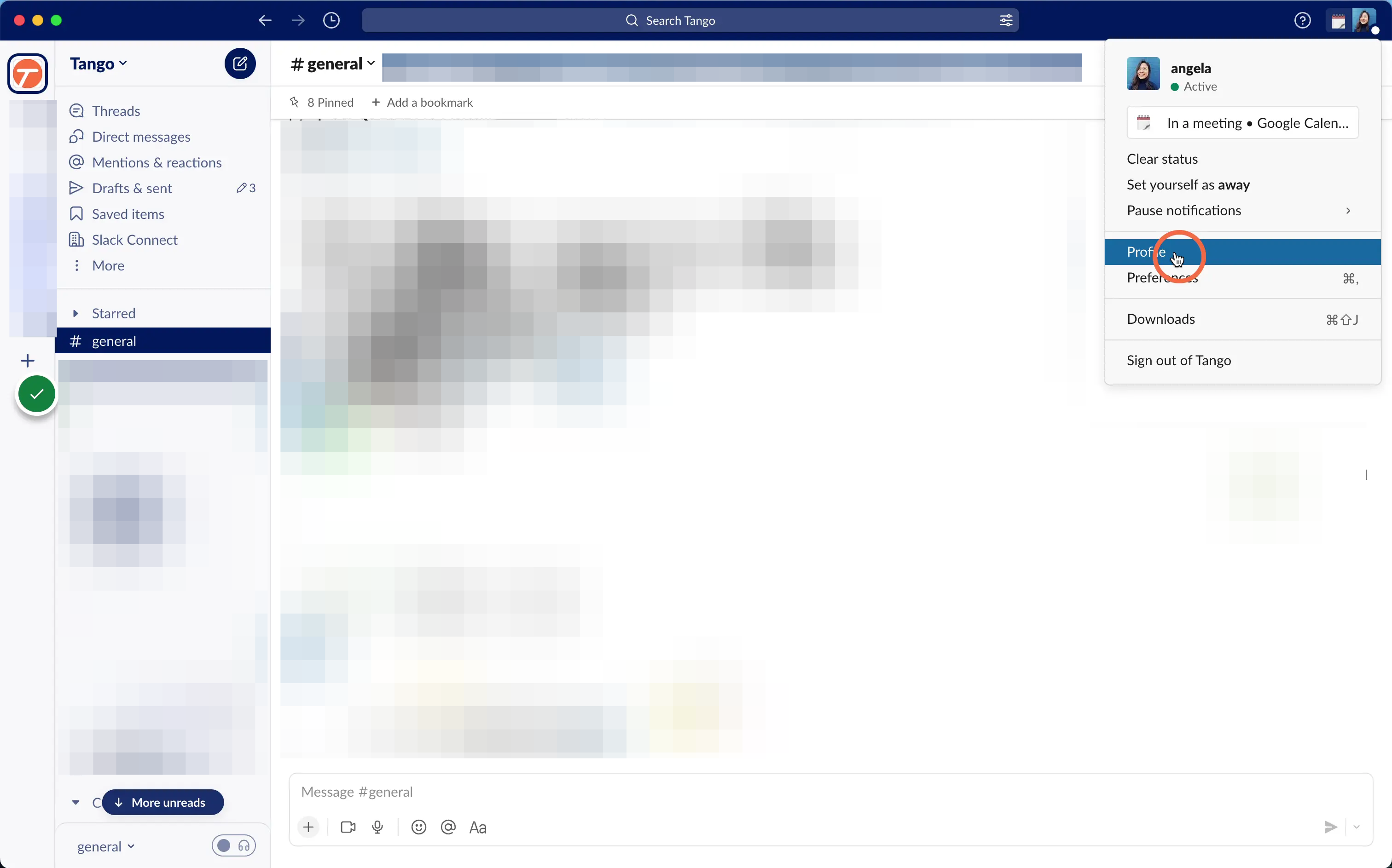 Click on Profile