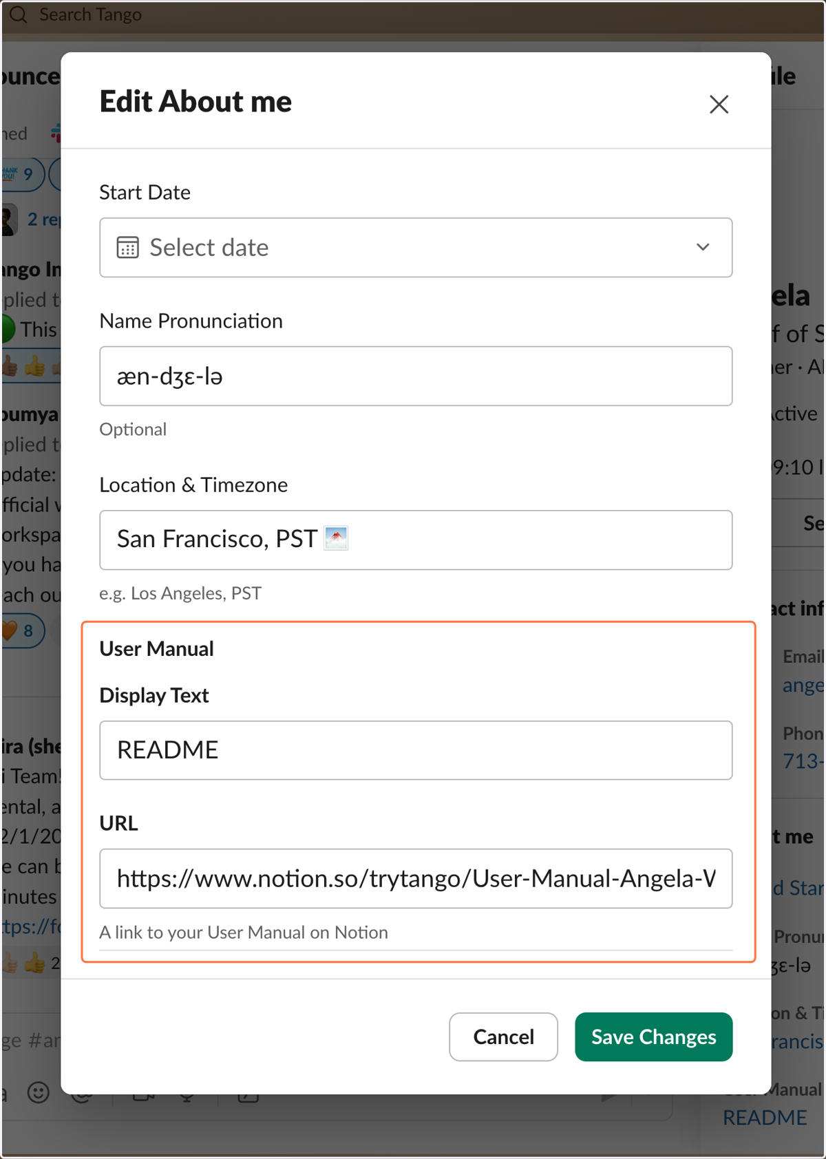 Add a link to your User Manual