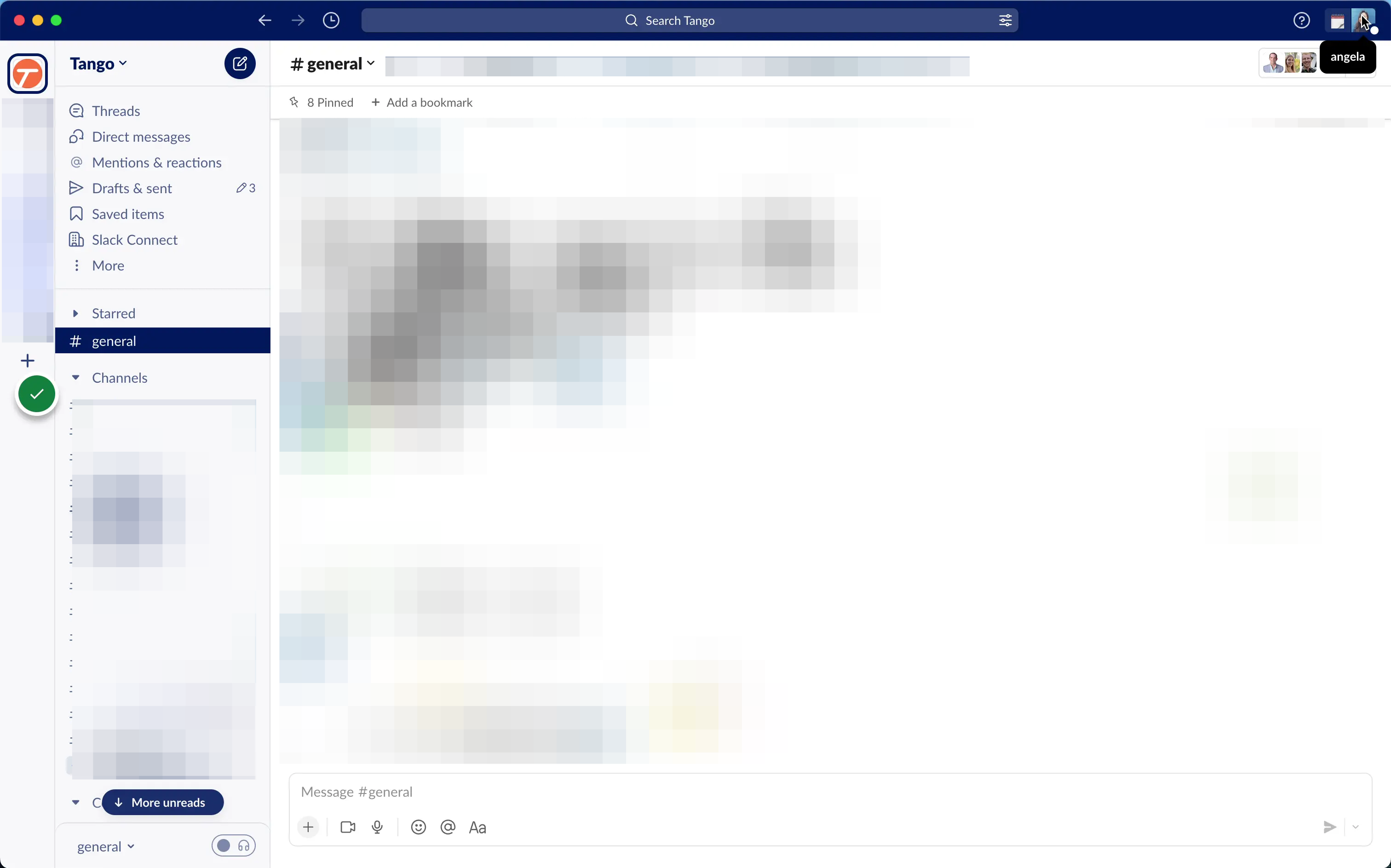 Open up Slack and click on your profile photo