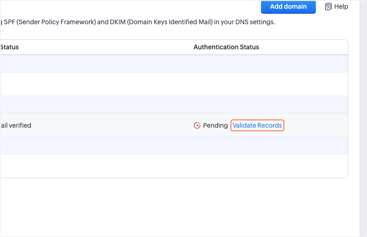 Click on "Validate Records"