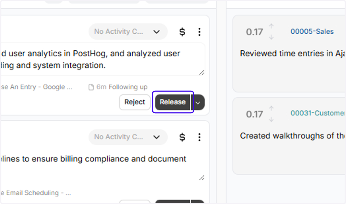 Now you can hit Release and capture an extra .1, without worrying that you're double-billing!