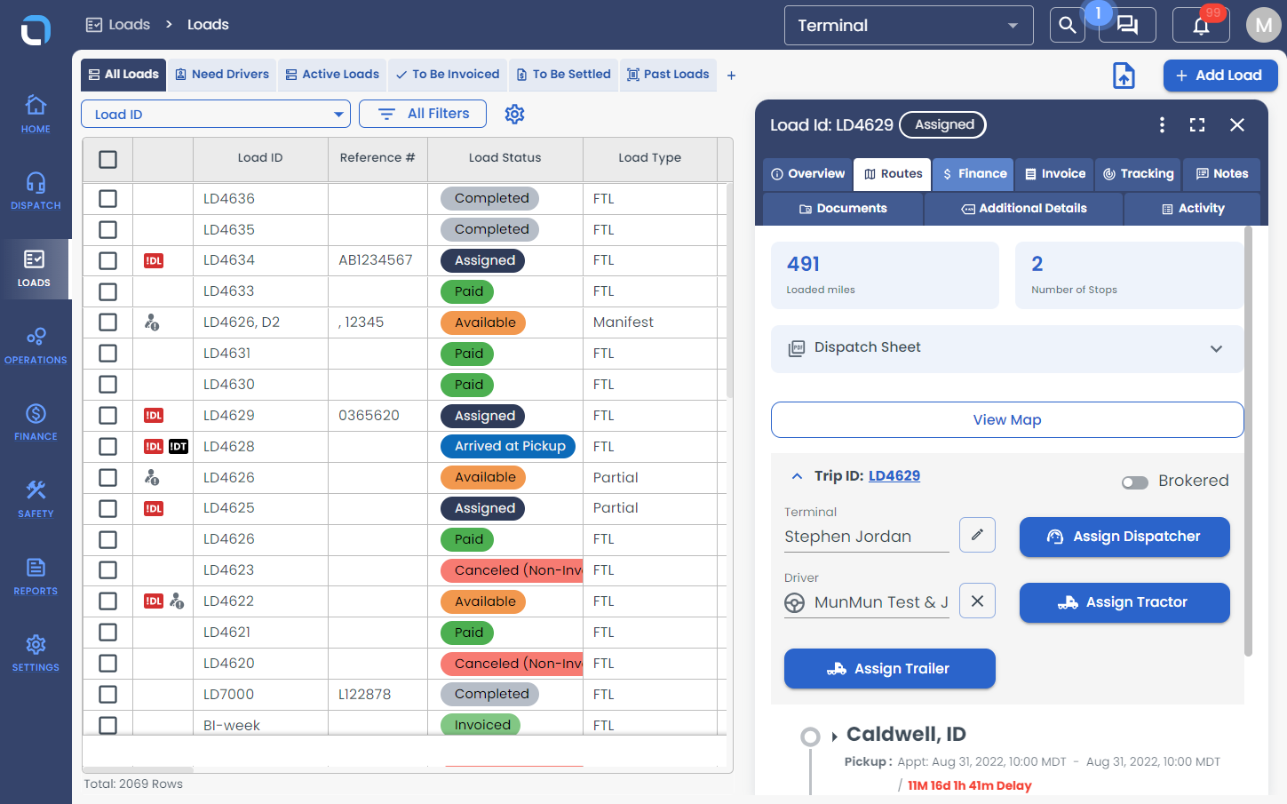 Click on Finance