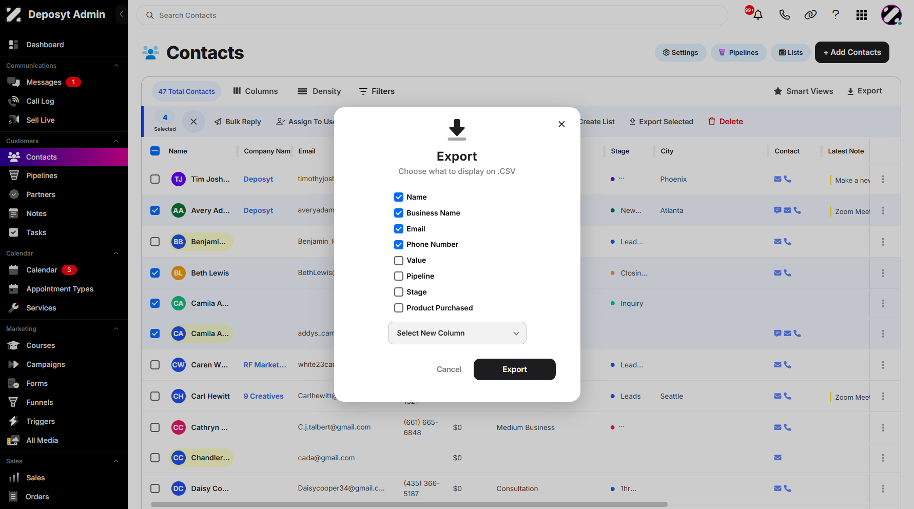 Step 9: This will change the button into a dropdown menu.