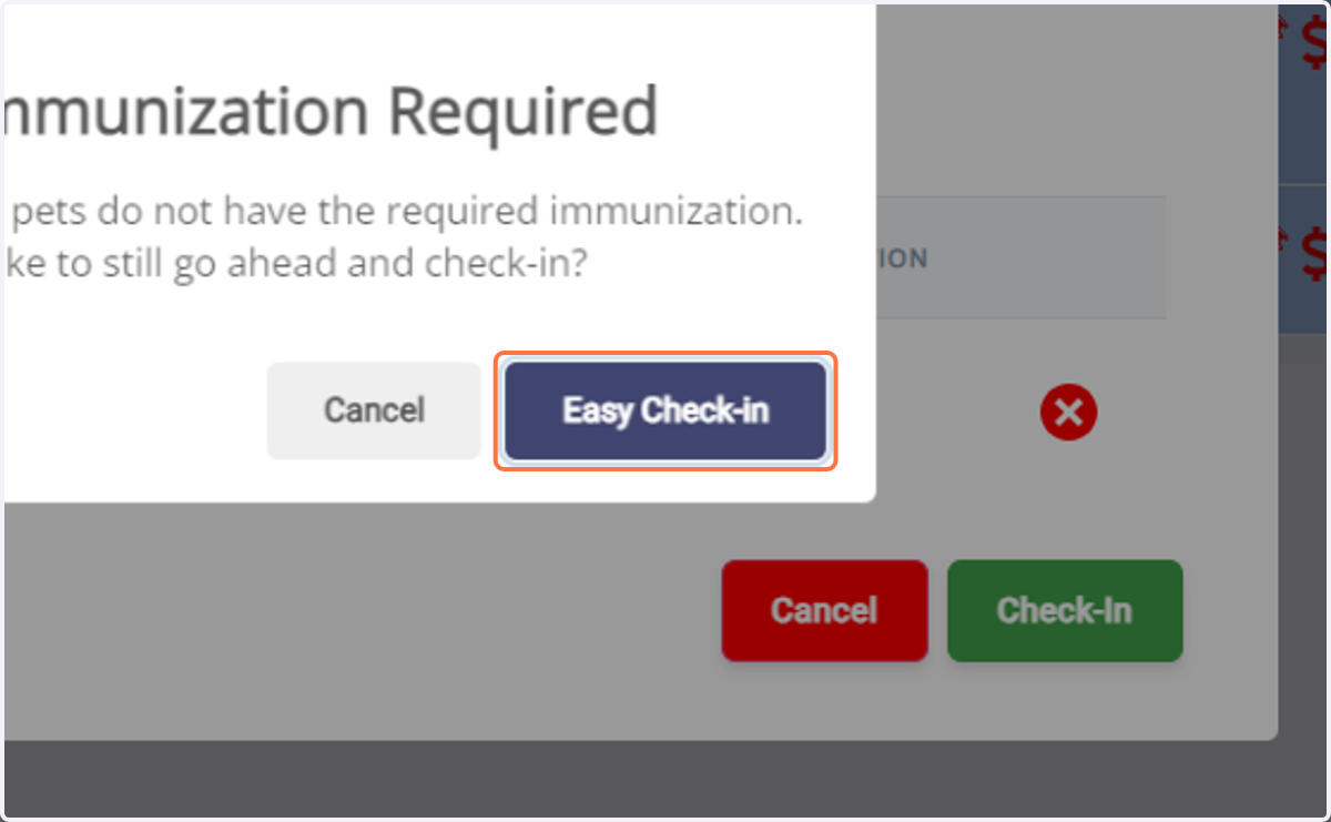 Click on Easy Check-in