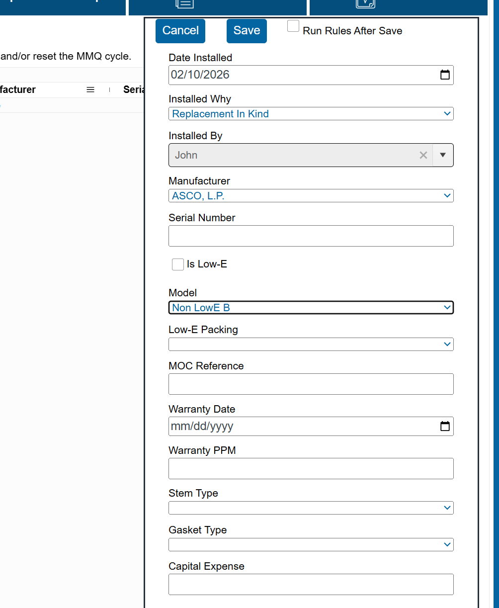 Fill in needed data fields.