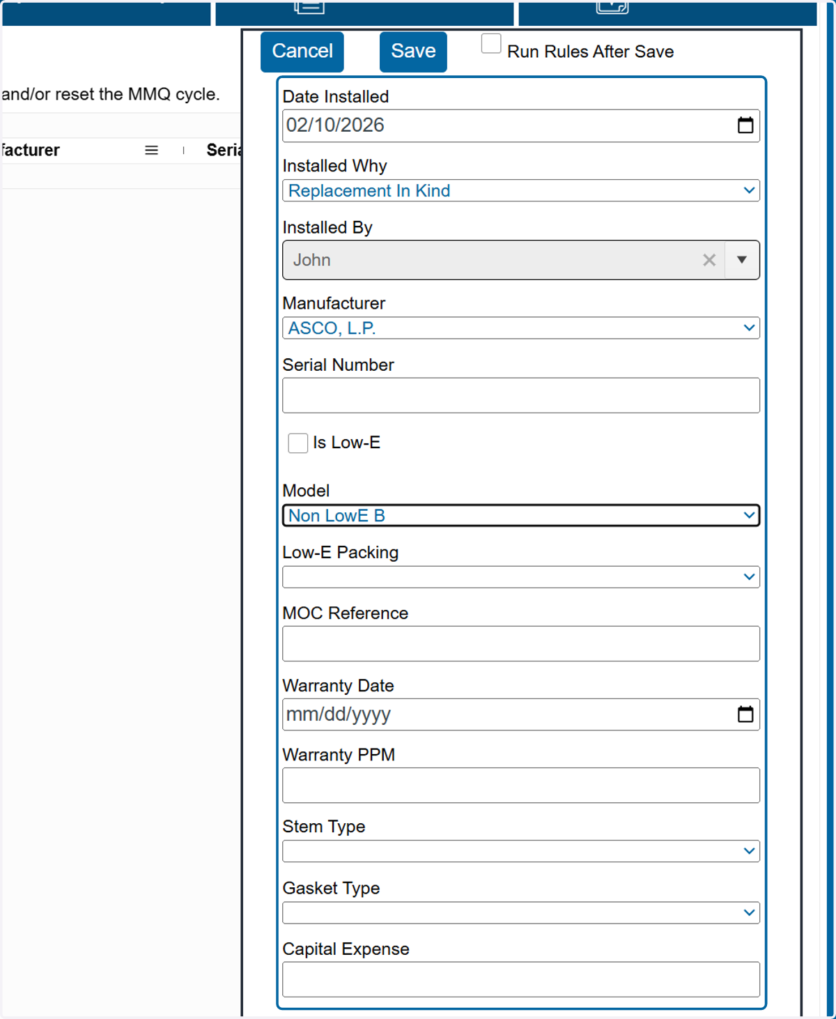 Fill in needed data fields.