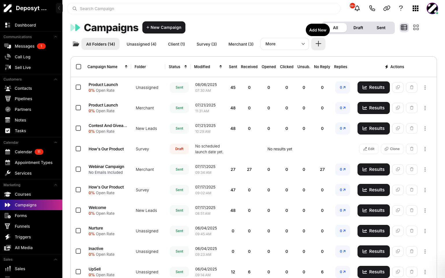 Step 3: In both Table View and Card View, click the + button labeled Add New.