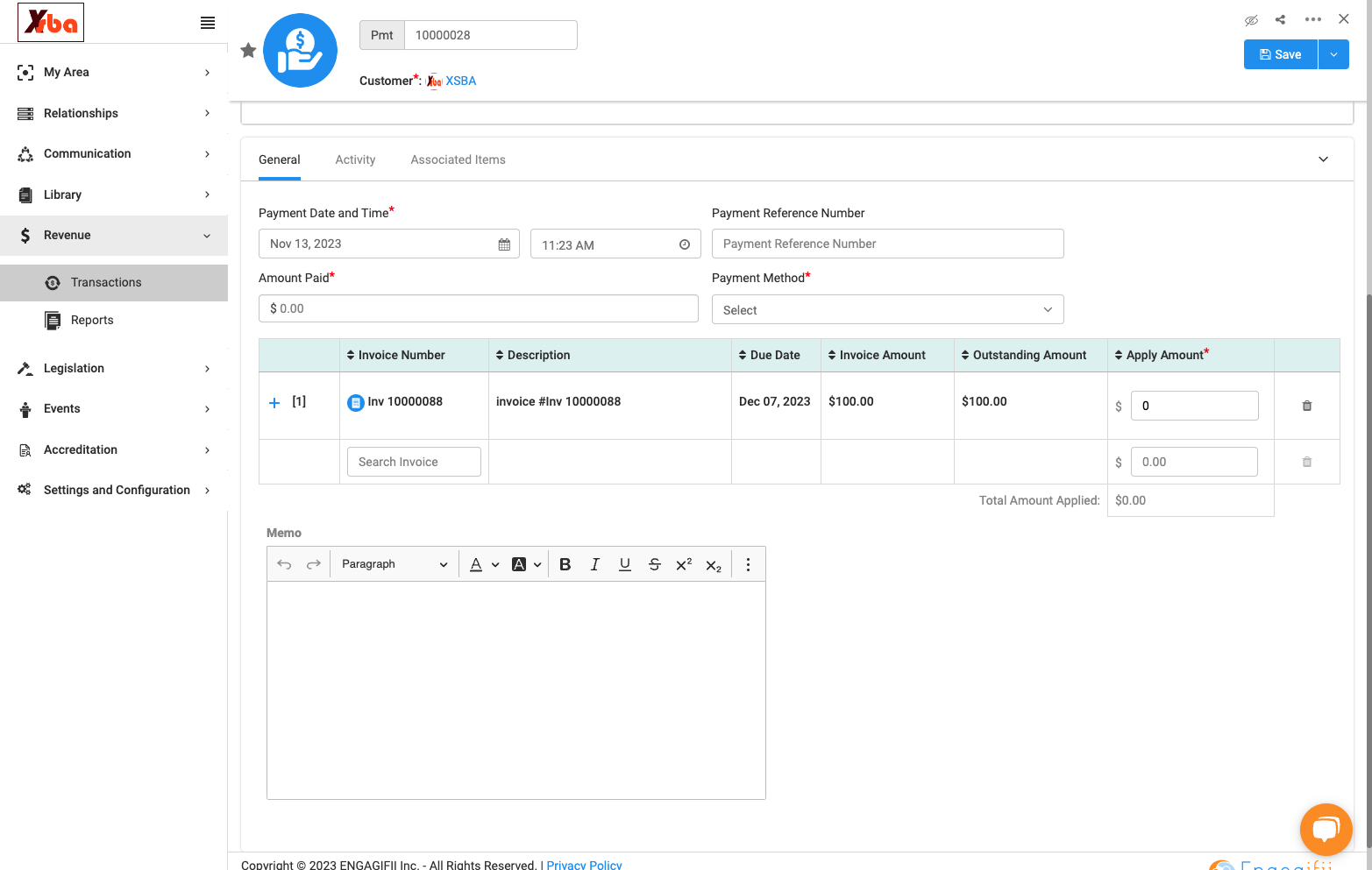Enter a Payment Date and Time