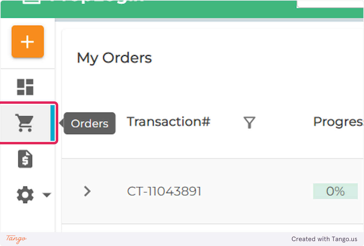 Click on Manage orders.